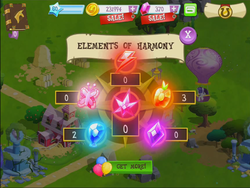 Size: 920x690 | Tagged: safe, gameloft, screencap, rarity, pony, unicorn, g4, my little pony: magic princess, balloon, barn, book, carousel boutique, coin, element of generosity, element of honesty, element of kindness, element of laughter, element of loyalty, element of magic, elements of harmony, english, female, game, game screencap, gameloft logo, gem, hay, hay bale, hot air balloon, mare, mobile game, numbers, path, purple mane, purple tail, rock, sale, scroll, solo, tail, text, tree, twinkling balloon, video game, white coat, white fur
