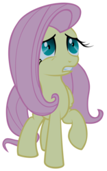 Size: 950x1527 | Tagged: safe, fluttershy, g4, scared, simple background, transparent background, vector