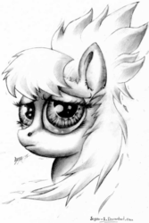 Size: 642x960 | Tagged: safe, cloudchaser, pony, g4, detailed, female, pencil drawing, solo, traditional art