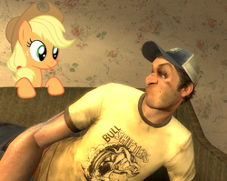 Size: 746x594 | Tagged: safe, applejack, g4, ellis, gmod, left 4 dead 2