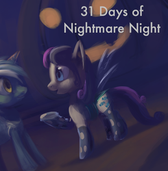 Size: 622x634 | Tagged: safe, artist:grissaecrim, bon bon, lyra heartstrings, sweetie drops, changeling, g4, 31 days of nightmare night, clothes, costume, halloween, nightmare night