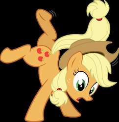 Size: 882x906 | Tagged: safe, applejack, earth pony, pony, g4, buck, female, solo