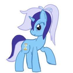 Size: 800x800 | Tagged: safe, artist:why485, minuette, pony, g4, female, high ponytail, ponytail, recolor, romana, solo