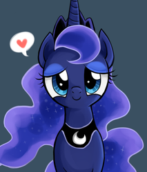 Size: 510x600 | Tagged: safe, artist:milk4ppl, princess luna, pony, g4, female, heart, looking at you, simple background, solo