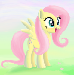 Size: 416x423 | Tagged: safe, artist:tgolyi, fluttershy, pony, g4, female, happy, solo, svg, vector