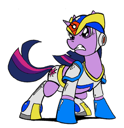 Size: 731x752 | Tagged: artist needed, safe, twilight sparkle, g4, crossover, mega man (series), megaman x