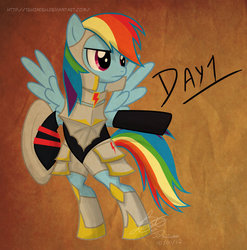 Size: 800x811 | Tagged: safe, artist:tehjadeh, rainbow dash, g4, armor