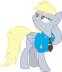 Size: 2000x2311 | Tagged: safe, artist:thecarbonmaestro, derpy hooves, pegasus, pony, g4, clothes, female, mare, pose, simple background, solo, suit, transparent background, vector