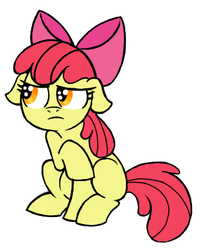 Size: 321x402 | Tagged: safe, artist:darlimondoll, apple bloom, earth pony, pony, g4, female, floppy ears, solo