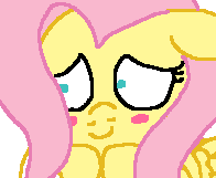 Size: 196x161 | Tagged: safe, artist:creepycurse, fluttershy, pegasus, pony, g4, blush sticker, blushing, body, ears back, female, floppy ears, looking away, mare, no pupils, picture for breezies, pink hair, pink mane, shrunken pupils, shy, shy smile, simple background, smiling, solo, teal eyes, white background, wings, yellow coat, yellow fur, yellow pony, yellow wings