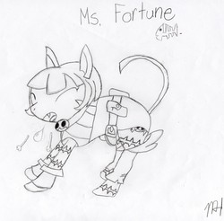 Size: 2384x2347 | Tagged: safe, artist:fluffysnail, ms. fortune, ponified, skullgirls