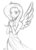 Size: 700x968 | Tagged: source needed, safe, artist:johnjoseco, fluttershy, human, g4, cleavage, clothes, dress, female, grayscale, humanized, monochrome, side slit, solo, winged humanization