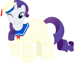 Size: 3548x3000 | Tagged: safe, artist:jezendar, rarity, pony, g4, costume, ghostbusters, marshmallow, rarity is a marshmallow, simple background, solo, stay puft marshmallow man, stay puft marshmallow mare, transparent background