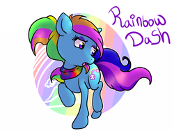 Size: 700x525 | Tagged: safe, artist:cotton, rainbow dash, rainbow dash (g3), g3, g4, g3 to g4, generation leap