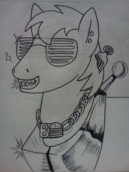 Size: 960x1280 | Tagged: safe, artist:blue-von, big macintosh, earth pony, pony, g4, glasses, male, necklace, sketch, stallion