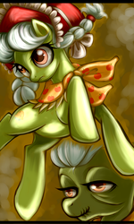 Size: 600x1000 | Tagged: safe, artist:bunina, granny smith, g4, duality, young granny smith