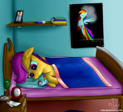 Size: 1576x1430 | Tagged: safe, artist:n1de, rainbow dash, scootaloo, g4, crying