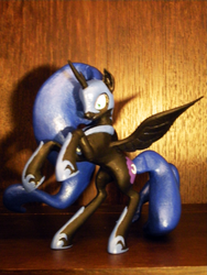 Size: 2736x3648 | Tagged: safe, artist:clawed-nyasu, nightmare moon, pony, g4, 3d print, customized toy, irl, photo, solo