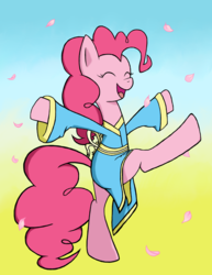 Size: 2550x3300 | Tagged: safe, artist:cresentbladedbrony, pinkie pie, earth pony, pony, g4, female, kimono (clothing), solo