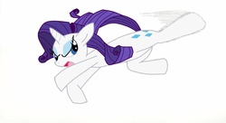 Size: 2227x1215 | Tagged: safe, artist:cresentbladedbrony, rarity, pony, g4, female, kick, solo