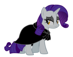 Size: 900x700 | Tagged: safe, artist:rarity6195, rarity, pony, unicorn, g4, dark side, darth sidious, emperor palpatine, female, horn, mare, sad, simple background, sith, sithity, solo, star wars, transparent background, yellow eyes