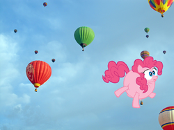 Size: 1000x750 | Tagged: safe, pinkie pie, g4, balloon, hot air balloon, irl, photo, ponies in real life, vector