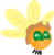 Size: 925x942 | Tagged: safe, applejack, parasprite, g4, applejack's hat, colored wings, cowboy hat, female, hat, palette swap, paraspritized, recolor, simple background, solo, species swap, transparent background