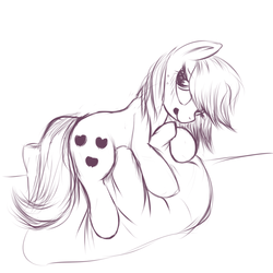 Size: 900x900 | Tagged: safe, artist:sokolas, applejack, g4, loose hair, sketch