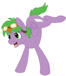 Size: 790x900 | Tagged: safe, artist:cartoonlion, spike, pegasus, pony, g4, male, ponified, ponified spike, simple background, solo, species swap, transparent background