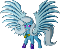 Size: 1838x1524 | Tagged: safe, artist:animewave, trixie, alicorn, pony, g4, alicornified, female, mare, race swap, simple background, solo, spread wings, transparent background, trixiecorn, wings