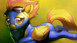 Size: 1280x720 | Tagged: safe, artist:aruurara, spitfire, pony, g4, female, solo, wonderbolts uniform