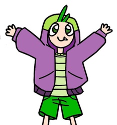 Size: 510x548 | Tagged: safe, artist:sydsydguv259, spike, g4, adventure time, colored, cute, humanized, male