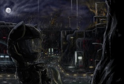 Size: 2000x1353 | Tagged: safe, artist:cobilly, rainbow dash, g4, crossover, halo (series), odst