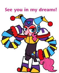 Size: 451x556 | Tagged: safe, artist:krisispiss, pinkie pie, g4, clown man, mega man (series)