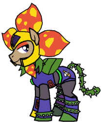 Size: 409x488 | Tagged: safe, artist:krisispiss, mega man (series), plant man, ponified