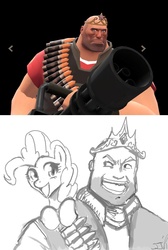 Size: 900x1342 | Tagged: safe, artist:johnjoseco, pinkie pie, g4, heavy (tf2), team fortress 2, tiara