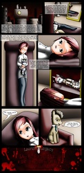 Size: 1500x3069 | Tagged: safe, artist:evil-rick, doctor whooves, time turner, oc, oc:lauren sharp, earth pony, human, unicorn, comic:lauren's legacy, g4, comic, horn, human oc, lying down, mirror, plushie, sitting, unicorn oc