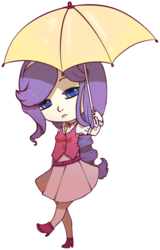 Size: 497x778 | Tagged: safe, artist:slither-of-moonlight, rarity, human, g4, humanized, simple background, solo, transparent background, umbrella
