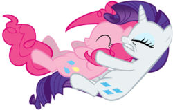 Size: 500x318 | Tagged: safe, pinkie pie, rarity, g4, the last roundup, rarity catch me, simple background, transparent background, vector