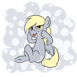 Size: 1000x1000 | Tagged: safe, artist:maplesunrise, derpy hooves, pony, g4, silly, silly pony, solo