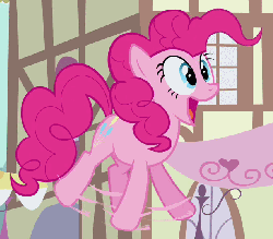Size: 637x559 | Tagged: safe, pinkie pie, earth pony, pony, g4, animated, cute, excited, female, flailing, floating, happy, hoofy-kicks, open mouth, smiling, solo, wide eyes