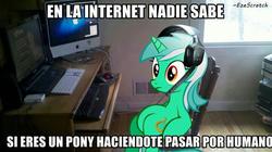 Size: 720x404 | Tagged: safe, lyra heartstrings, g4, image macro, meme, spanish, text, texto