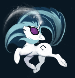 Size: 2968x3109 | Tagged: safe, artist:carrieoky, dj pon-3, vinyl scratch, pony, g4, magic, solo