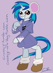 Size: 515x709 | Tagged: safe, artist:crosscjr, dj pon-3, vinyl scratch, g4, 30 minute art challenge, costume