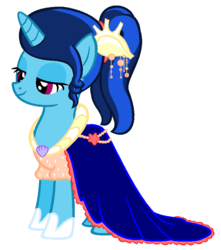 Size: 757x857 | Tagged: safe, artist:bronybase, oc, oc only, pony, unicorn, cape, clothes, dress