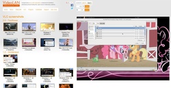 Size: 1845x954 | Tagged: safe, applejack, pinkie pie, g4, software, vlc media player