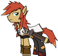 Size: 563x535 | Tagged: safe, artist:krisispiss, luke fon fabre, ponified, tales of series, tales of the abyss