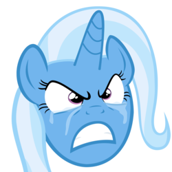 Size: 4000x4000 | Tagged: safe, artist:lucefudu, trixie, g4, angry, crying, sad, sad pony, simple background, tears of anger, teary eyes, transparent background, vector
