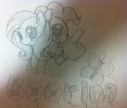 Size: 1680x1428 | Tagged: safe, artist:black dog, fluttershy, pinkie pie, ask p.twi, balloon party, g4, balloon, boooring!, traditional art