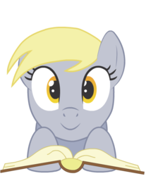 Size: 430x520 | Tagged: safe, artist:lemonlimeman, derpy hooves, pegasus, pony, g4, female, mare, reading, underp